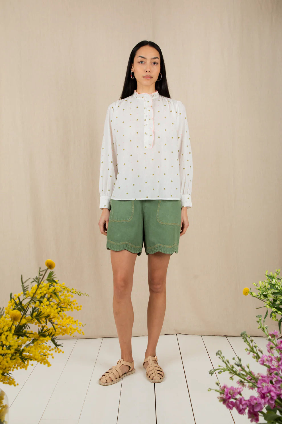 Anais Shirt - Clover Neon