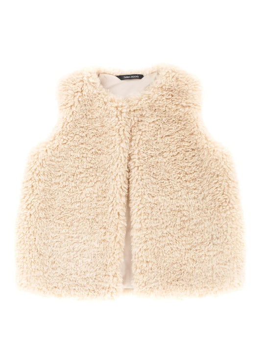 Faux Sheepskin Gilet - Cream