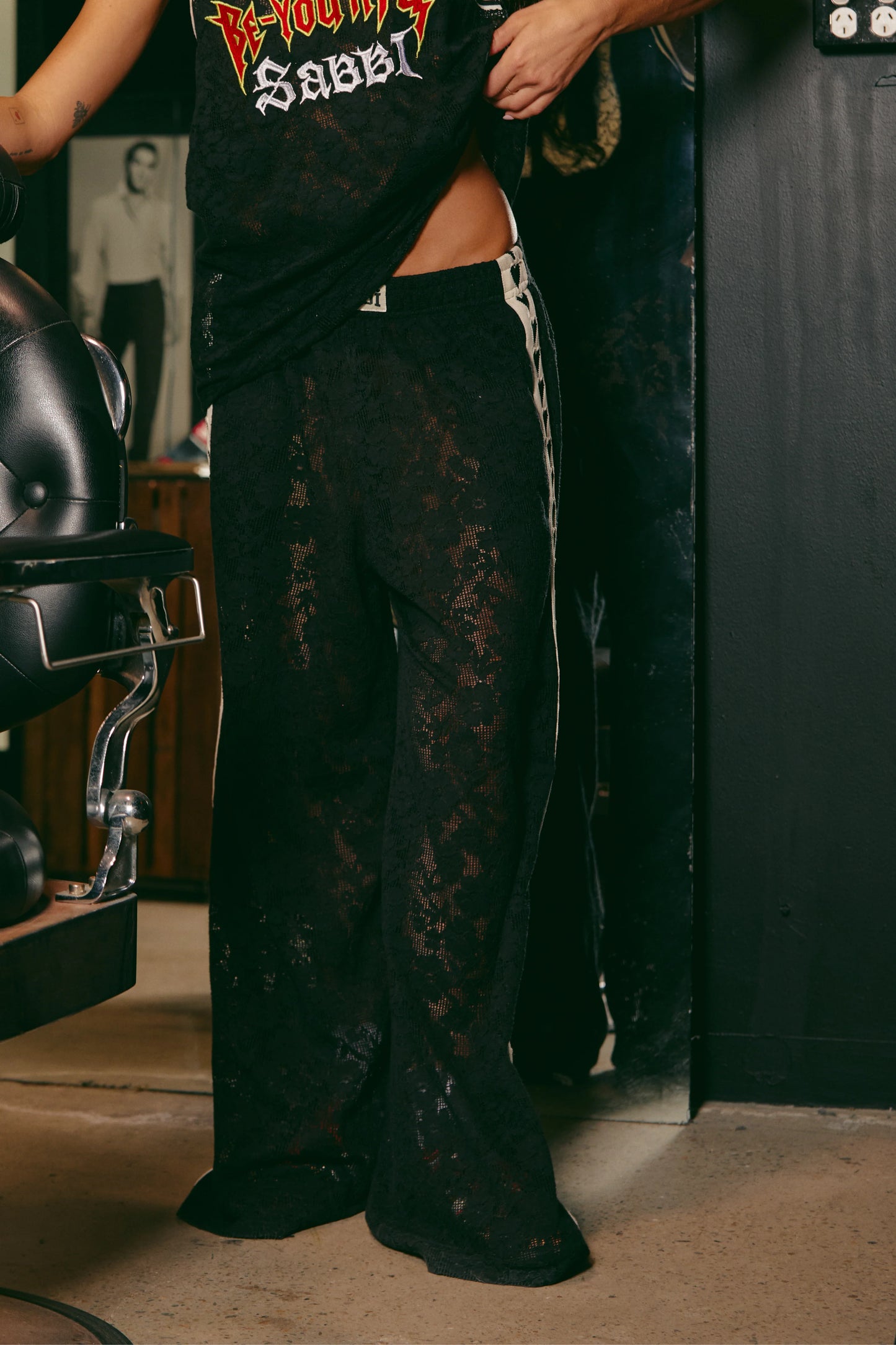 Sabbi The Raving Hearts Pants Lace - Black