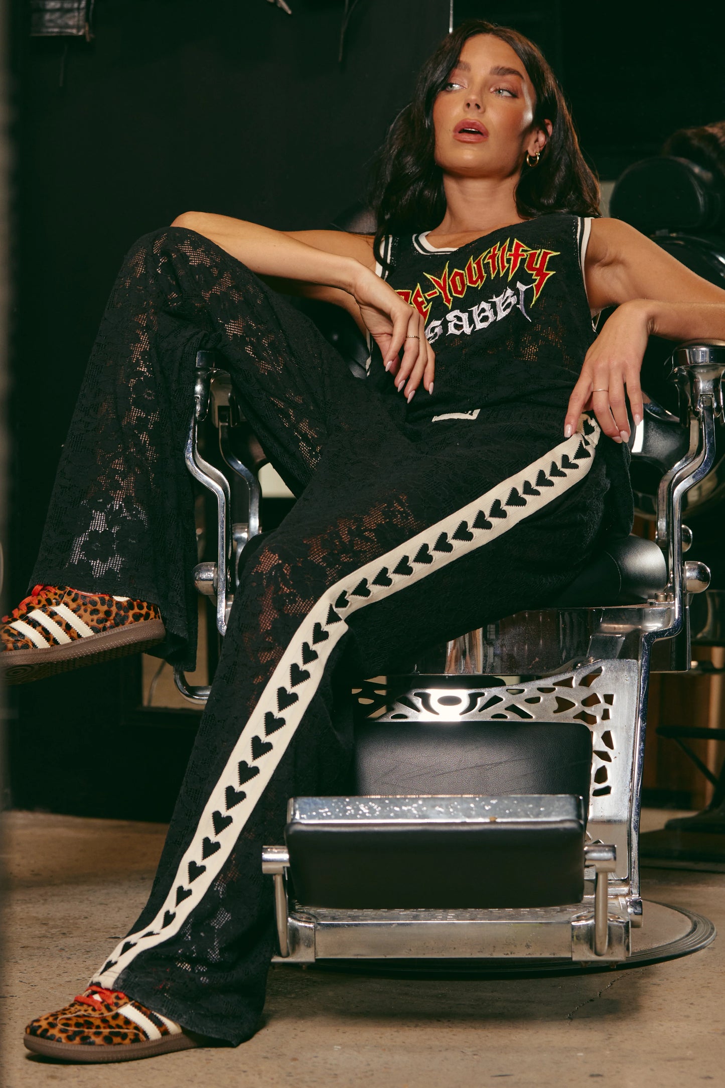 Sabbi The Raving Hearts Pants Lace - Black