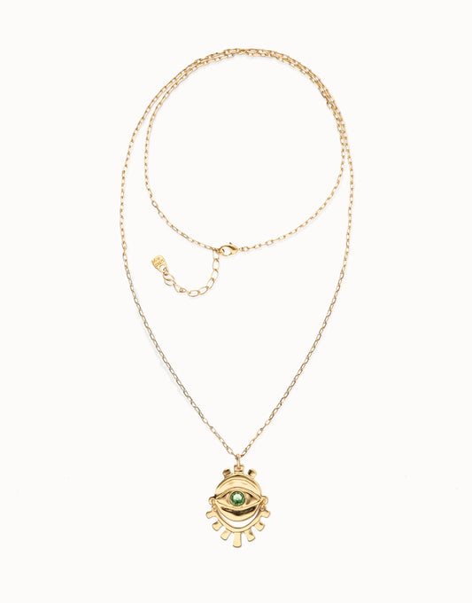 Multi Strand Chain Necklace with an Eye