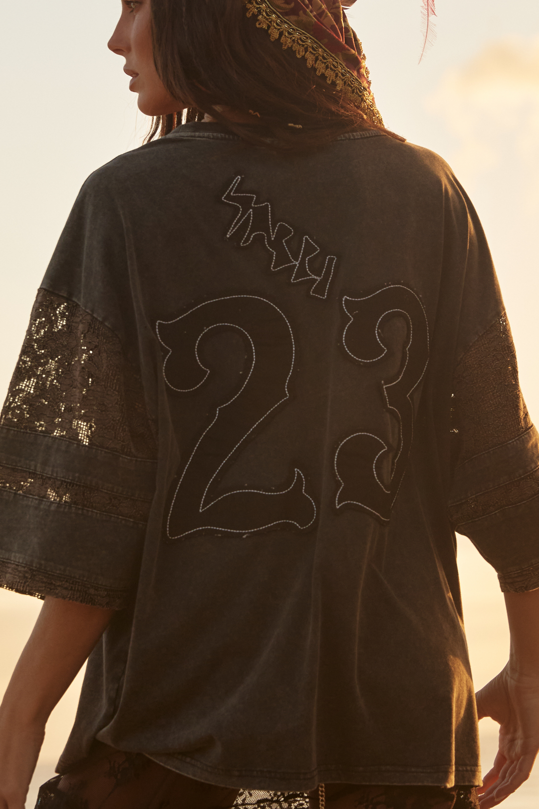 The Chase Your Dreams Lace Tee - Black