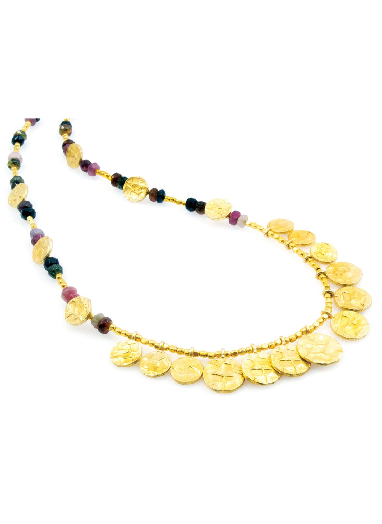 Cleo Coin Necklace: Tourmaline