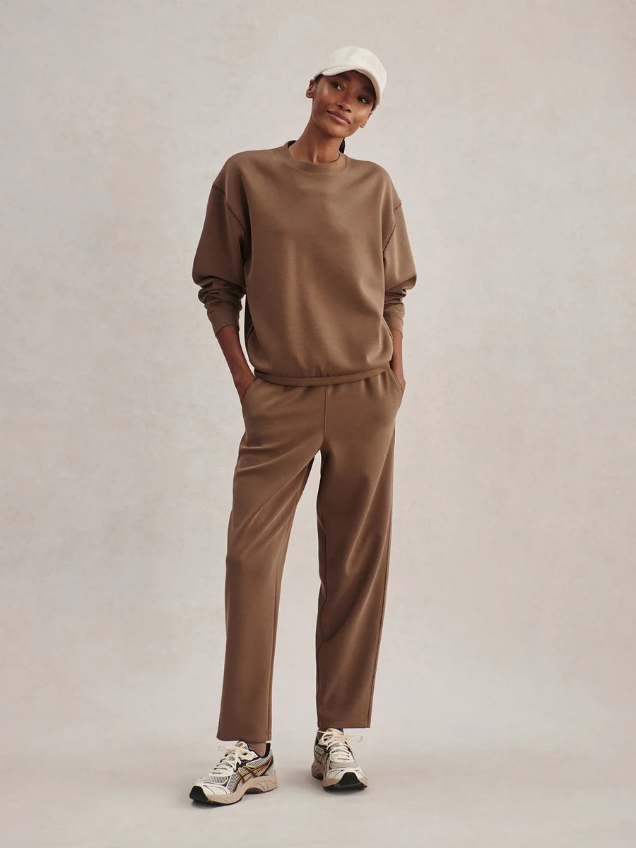Coralie Crew-Neck Sweat - Teak Olive