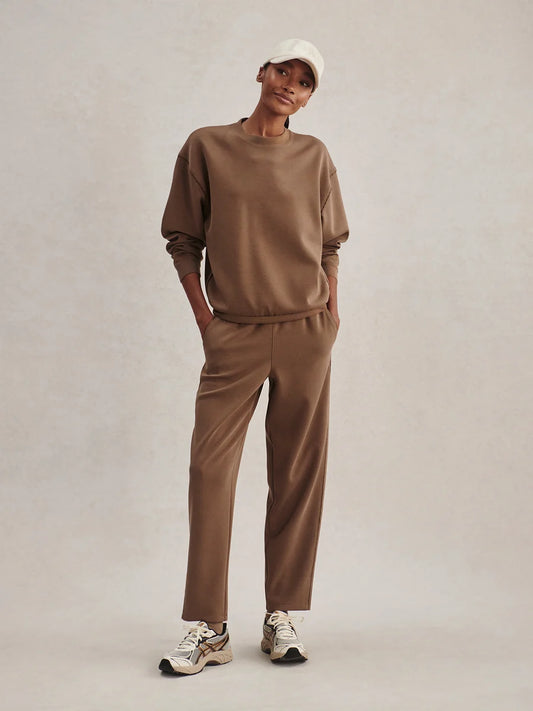 Coralie Crew-Neck Sweat - Teak Olive