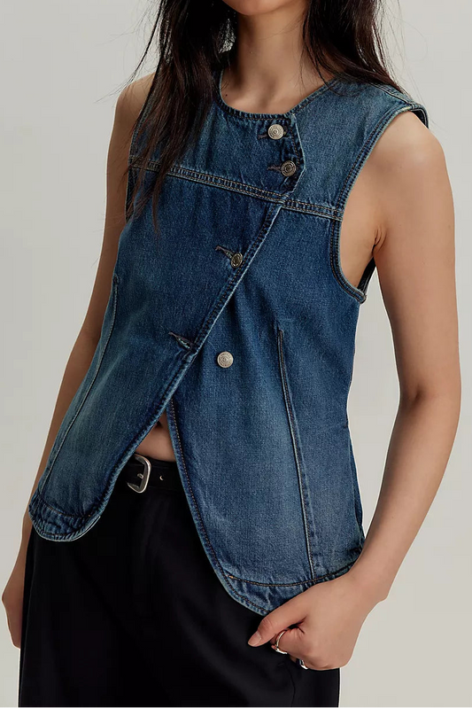 Maris Denim Vest -  Wall Flower