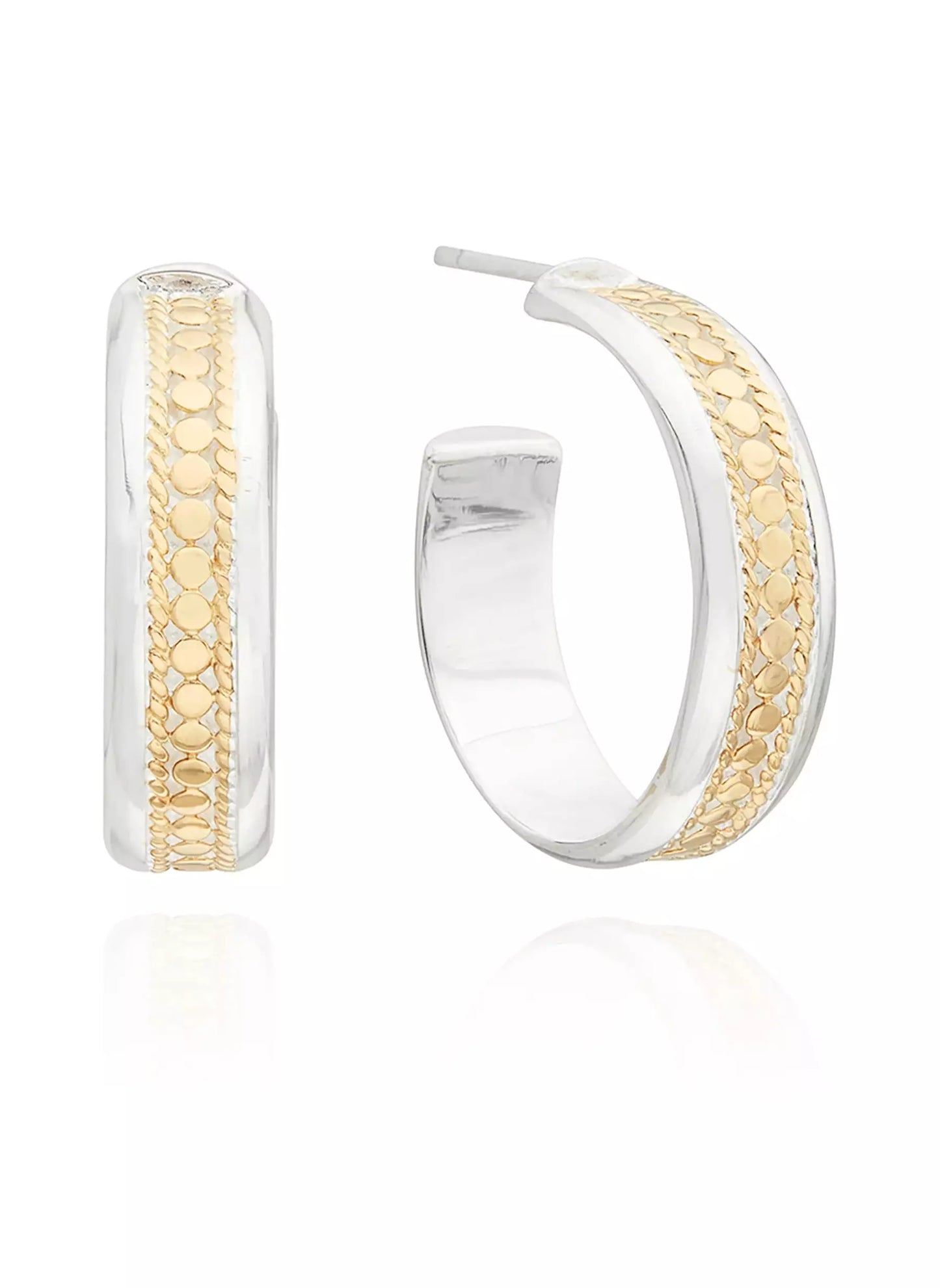 Classic Wide Hoop Earrings - Gold & Silver