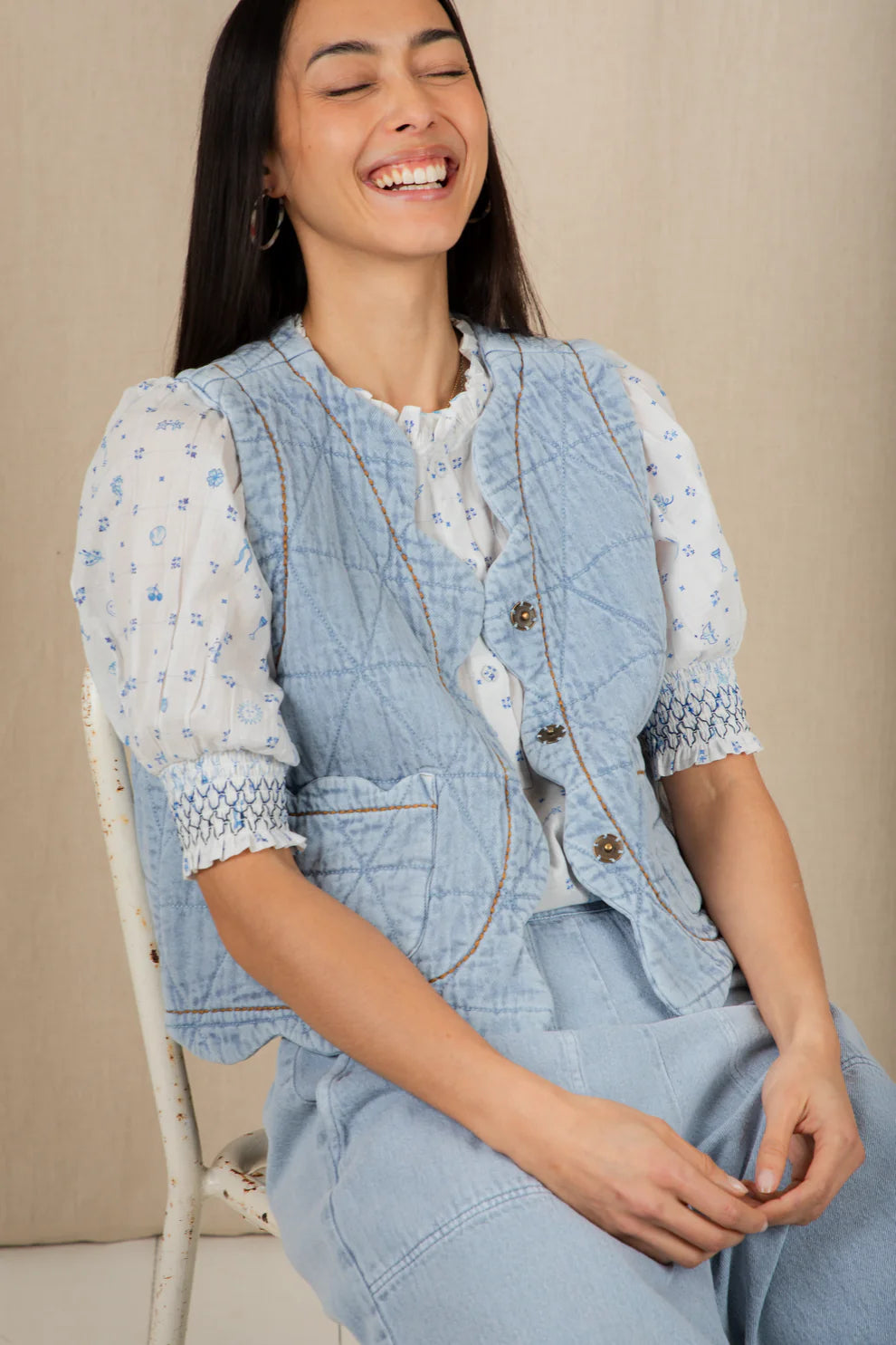Estelle Gilet - Ice Blue