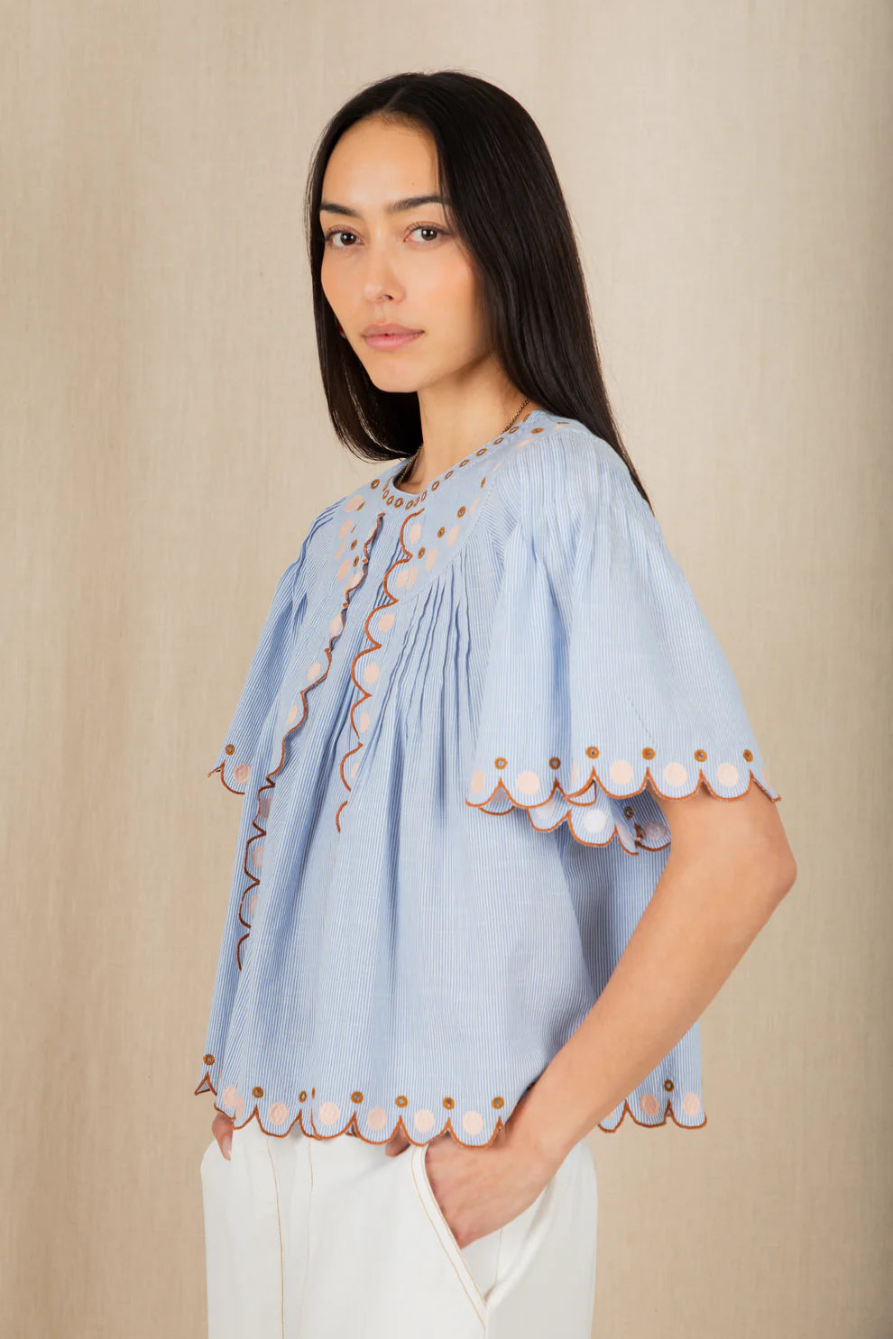 Flora Top - Blue
