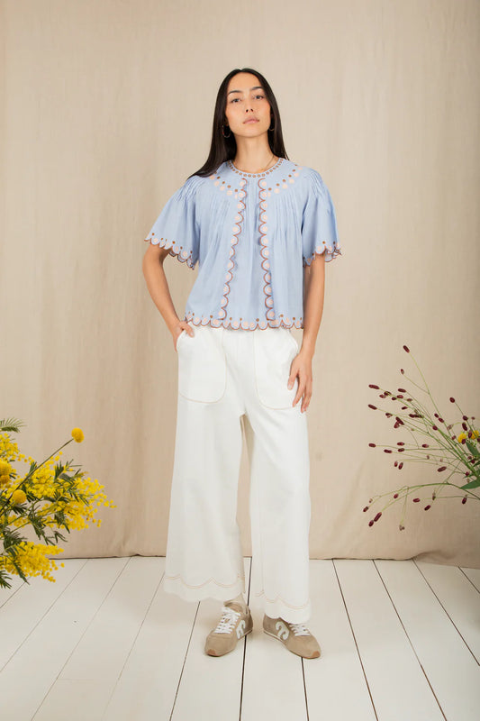 Flora Top - Blue