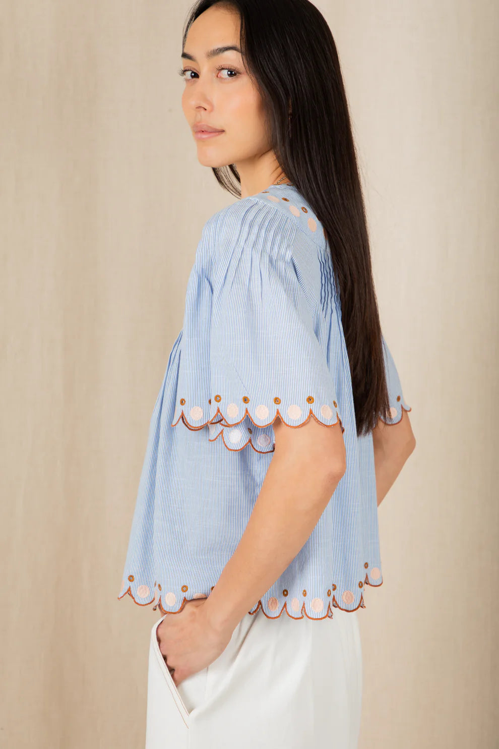 Flora Top - Blue