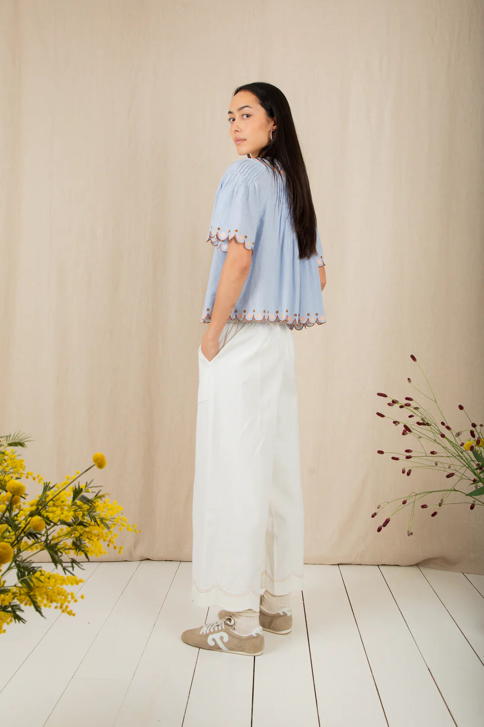 Flora Top - Blue