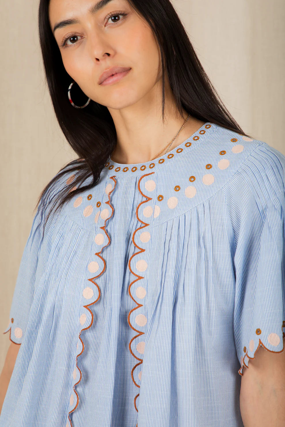 Flora Top - Blue