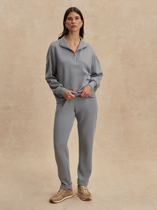 Hawley Half-Zip Sweat - Wind Blue