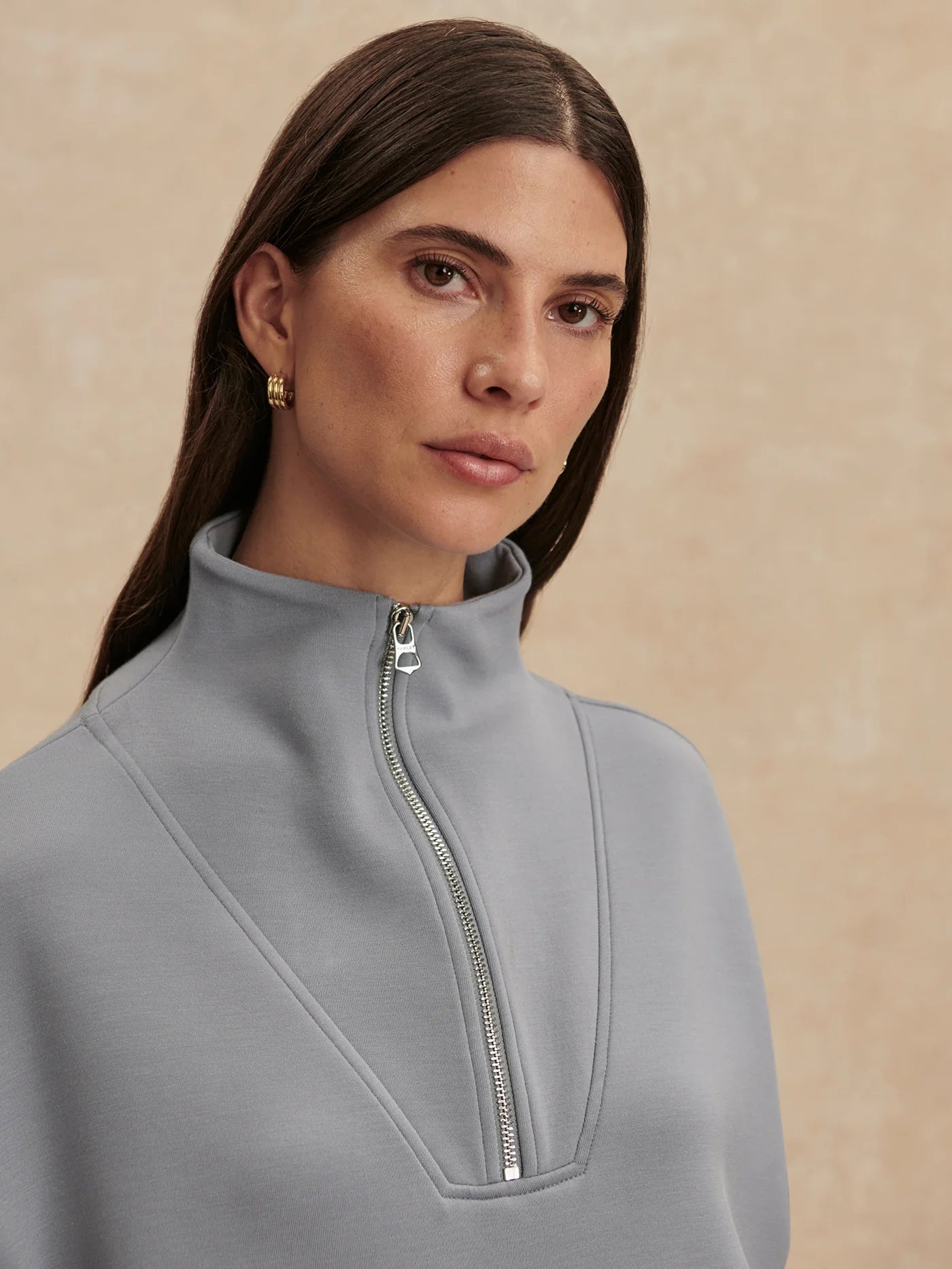 Hawley Half-Zip Sweat - Wind Blue