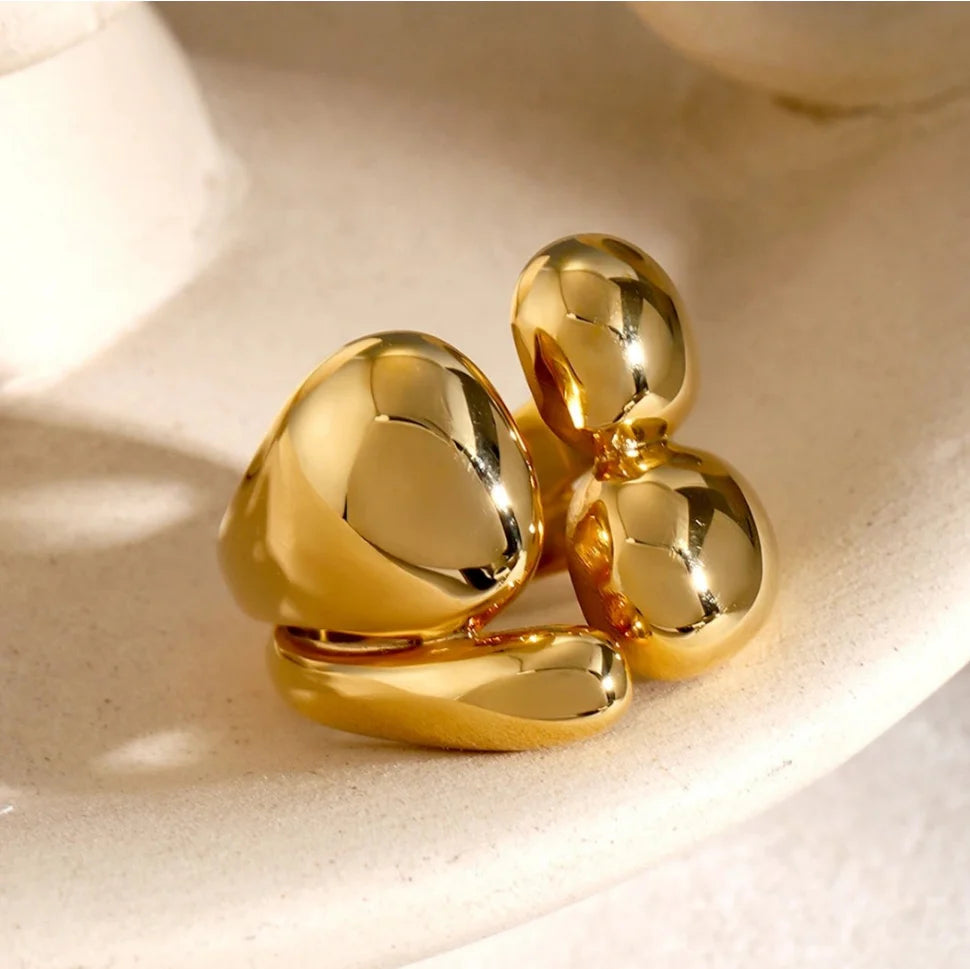 Chunky Modern Ring - Gold
