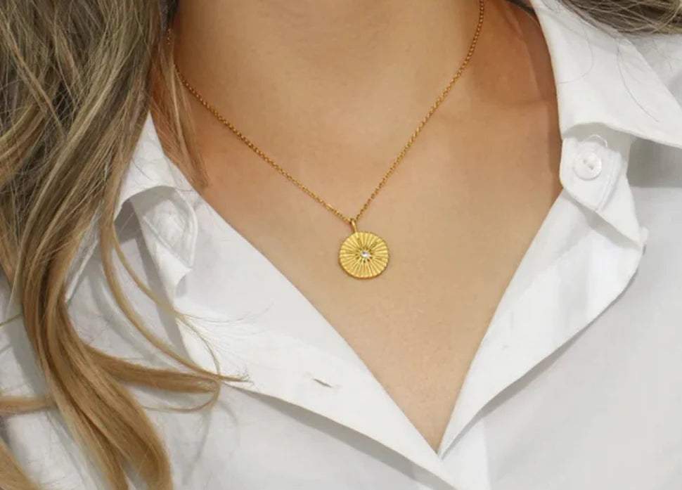 Shatter Pendant Gold Necklace