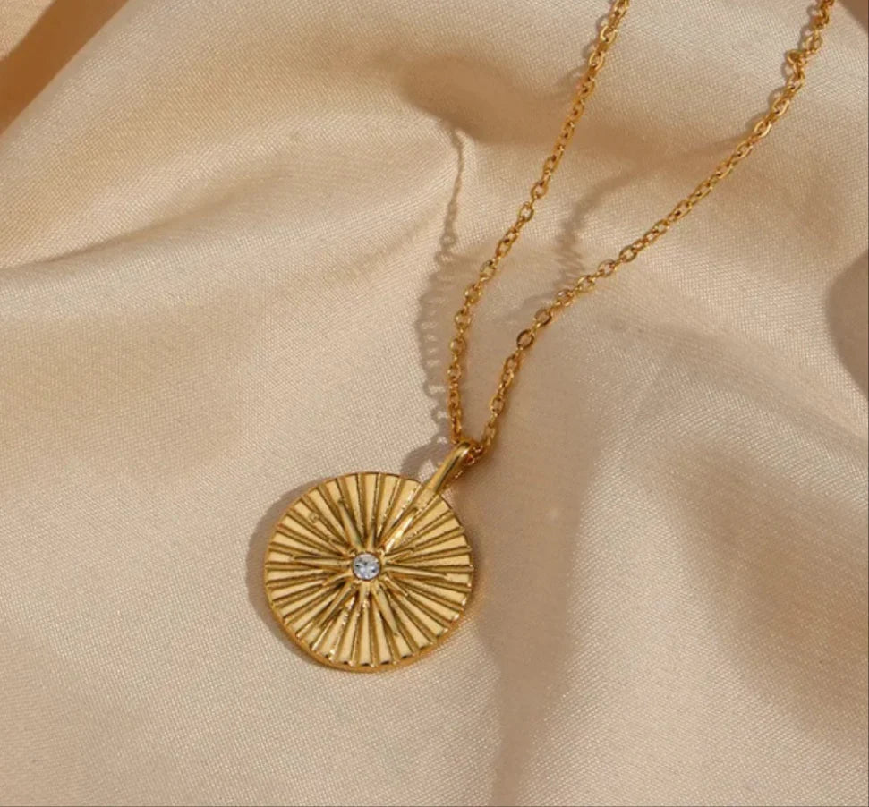 Shatter Pendant Gold Necklace