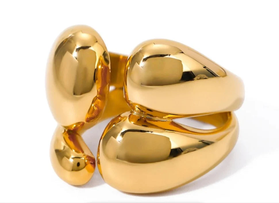 Chunky Modern Ring - Gold