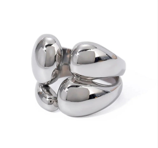 Chunky Modern Ring - Silver