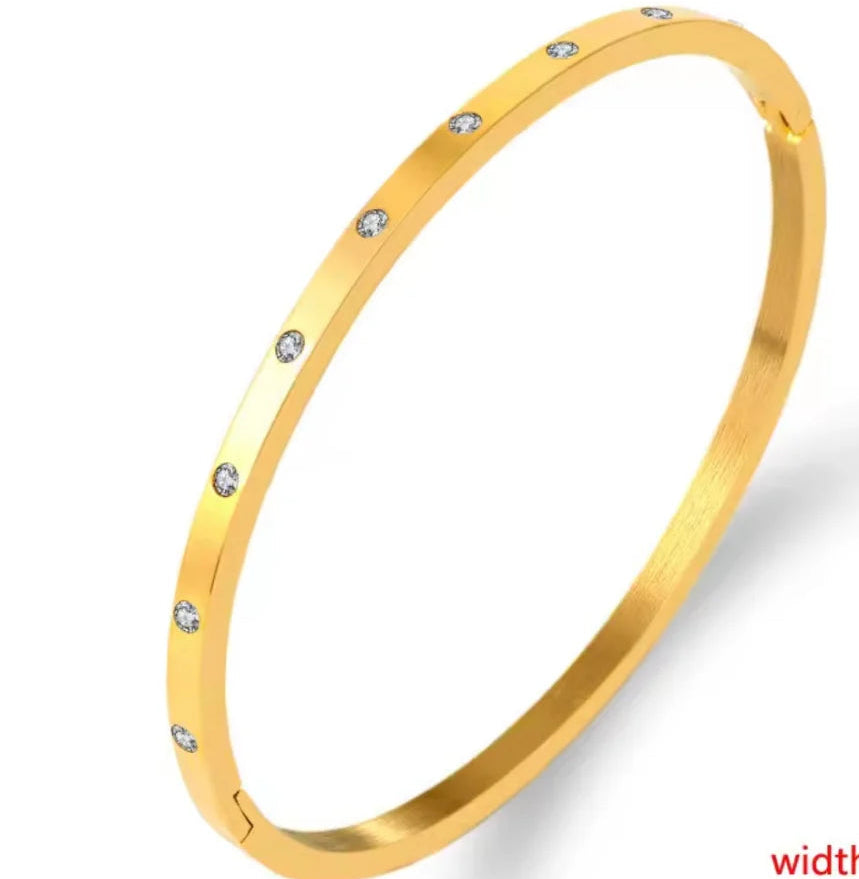 Skinny Cia Bracelet Bangle - Gold