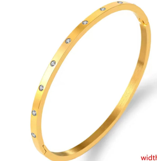 Skinny Cia Bracelet Bangle - Gold
