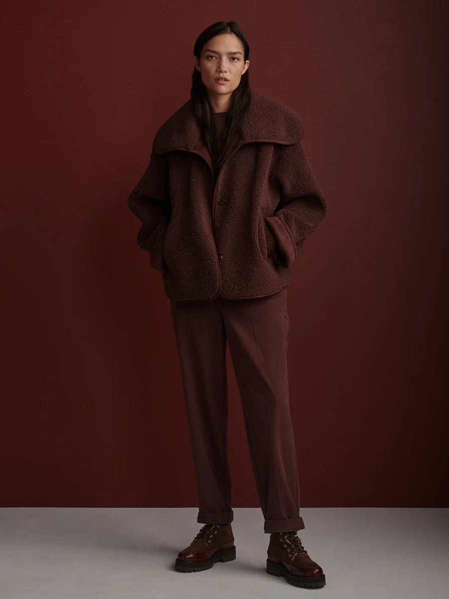 Kellan Short Boxy Jacket - Mahogany
