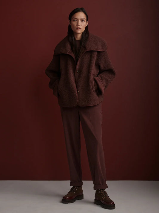 Kellan Short Boxy Jacket - Mahogany