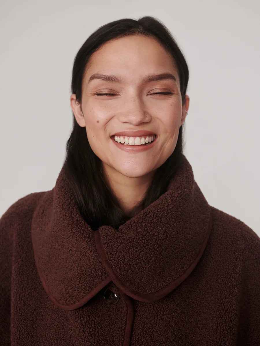 Kellan Short Boxy Jacket - Mahogany