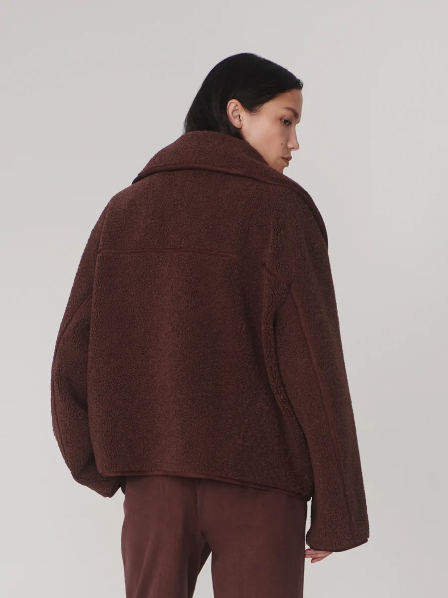 Kellan Short Boxy Jacket - Mahogany