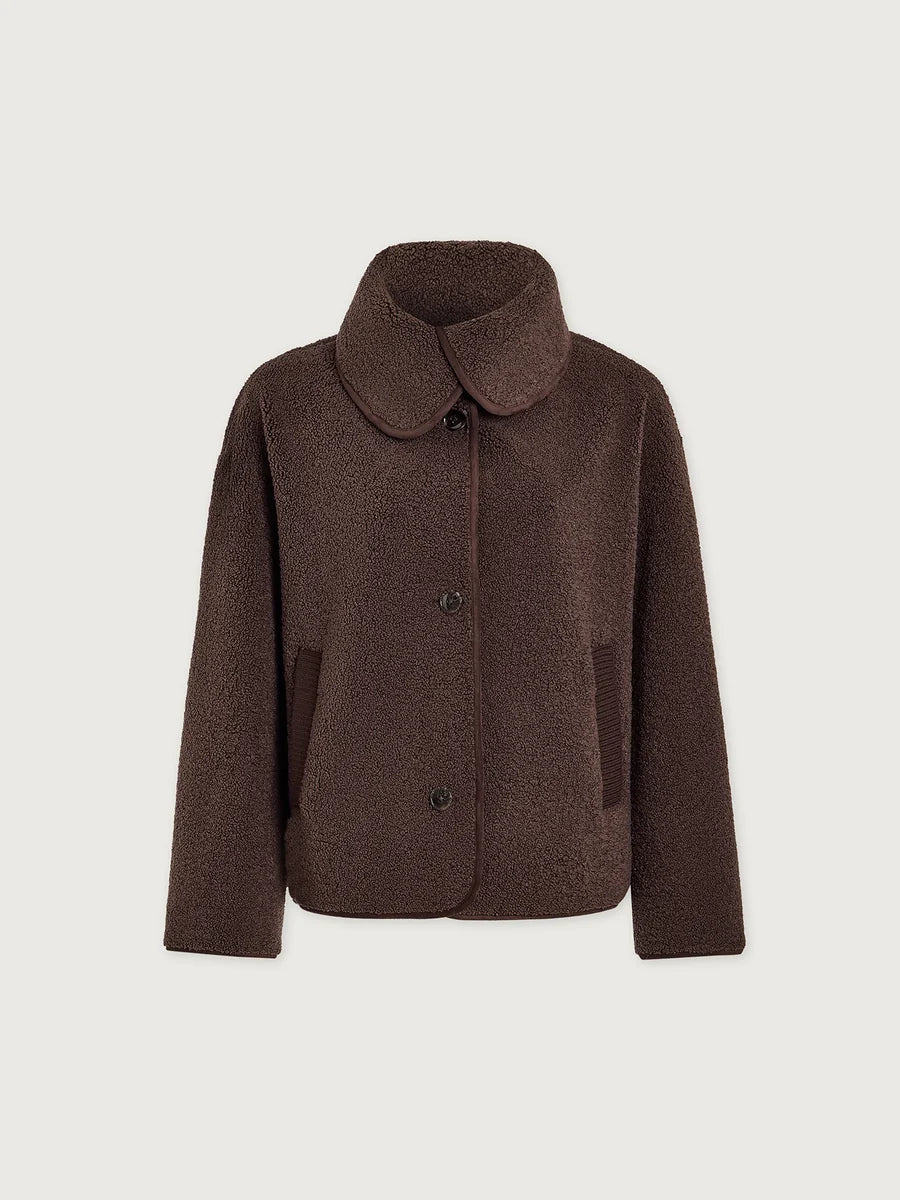 Kellan Short Boxy Jacket - Mahogany