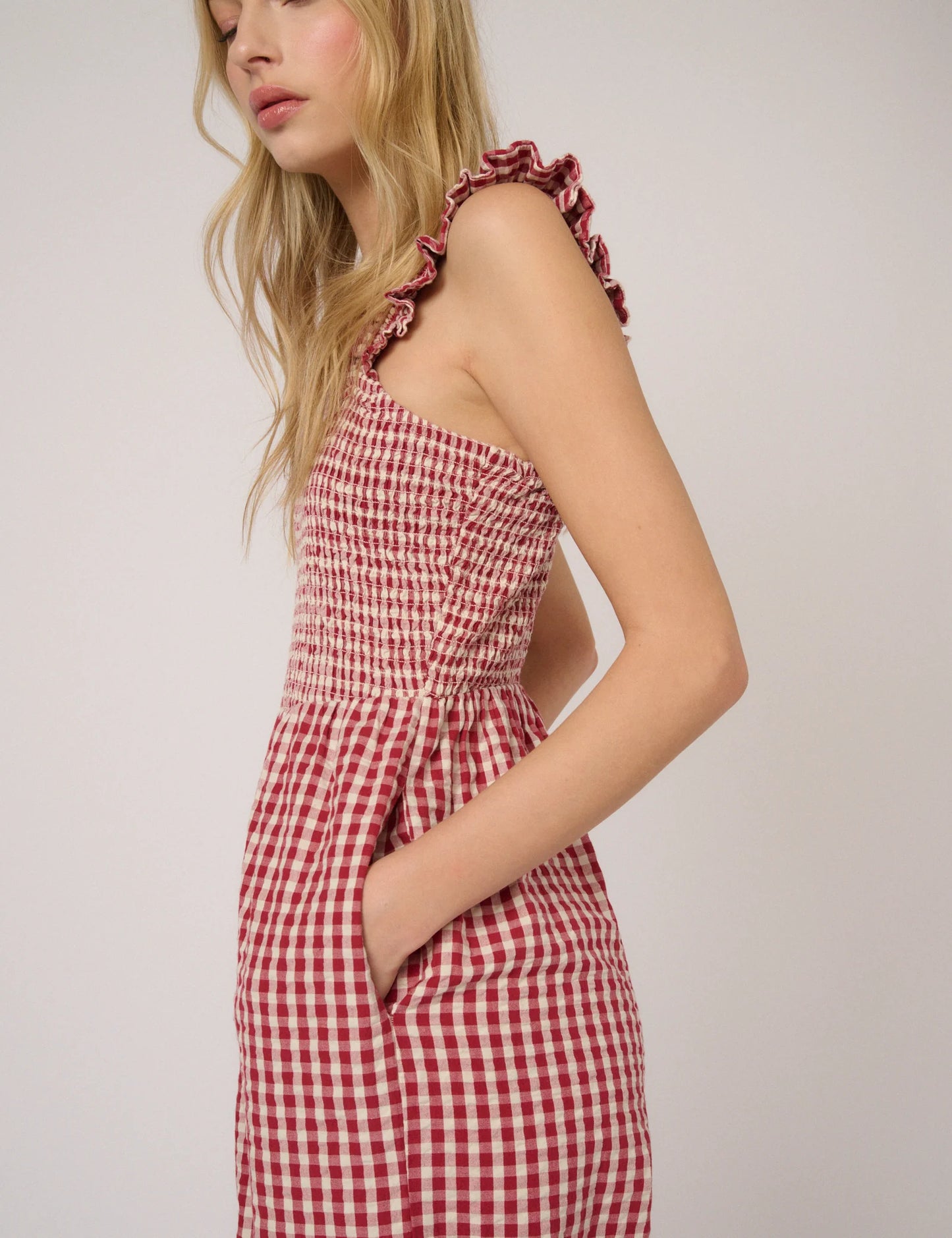 Red Gingham Maya Jumpsuit