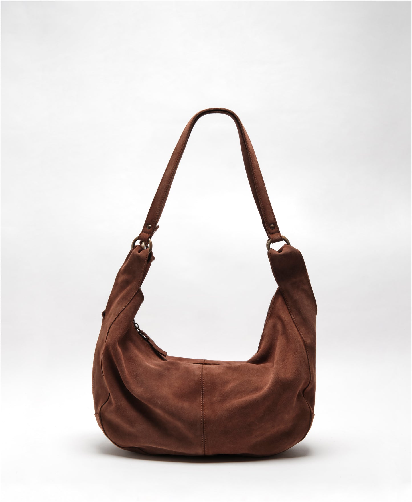 Roma Suede Tote Bag - Rust