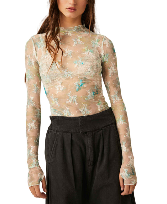 Lady Lux Printed Layering Top - Tea Combo