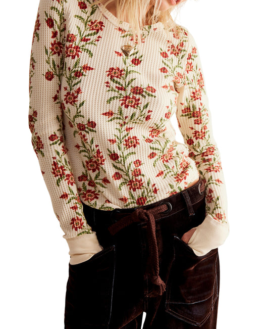 Pretty Little Thermal - Ivory Folk Vine
