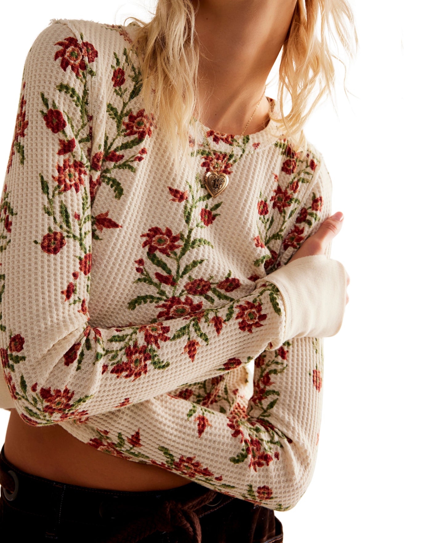 Pretty Little Thermal - Ivory Folk Vine