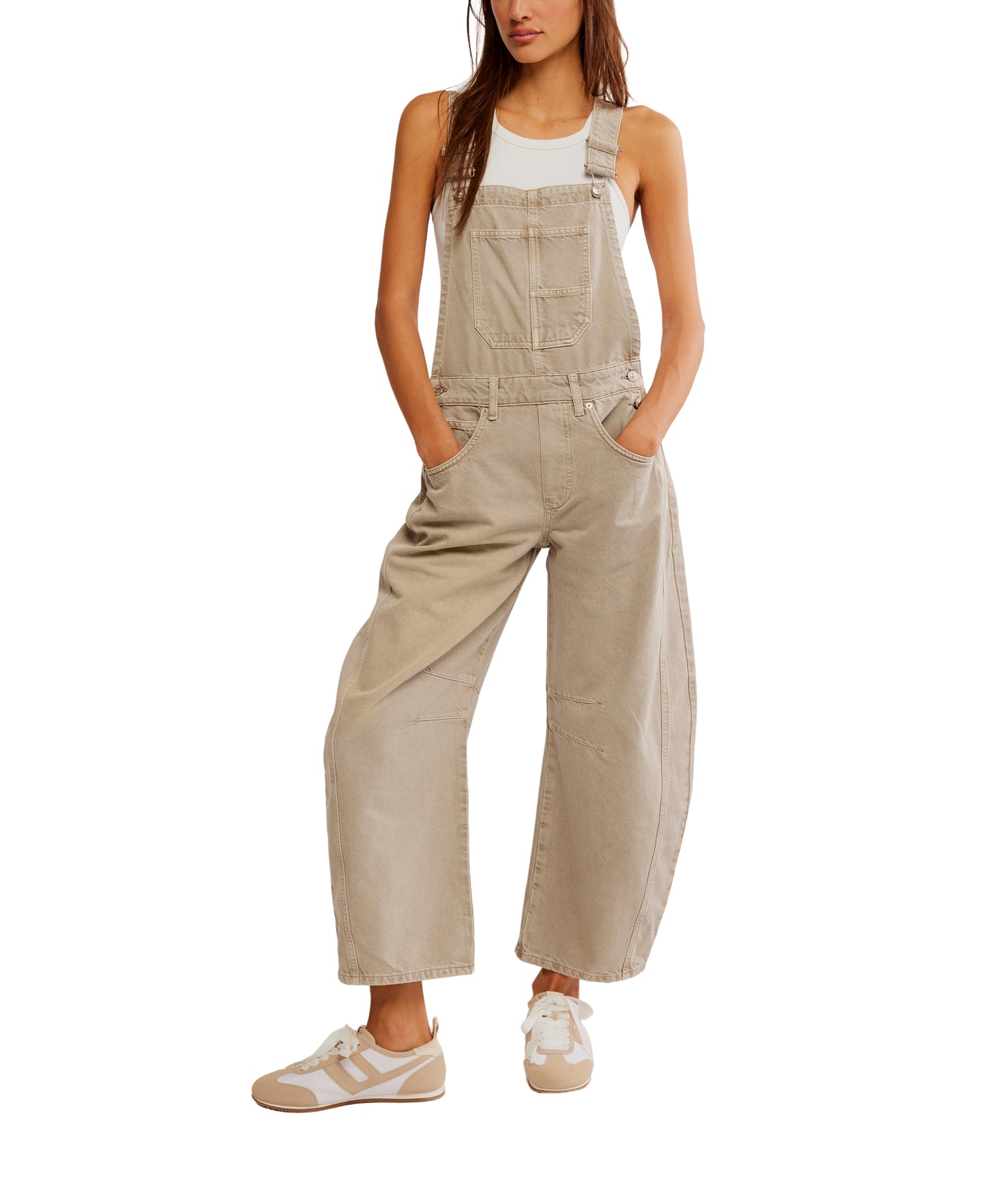 Good Luck Barrel Dungarees - Cobblestone