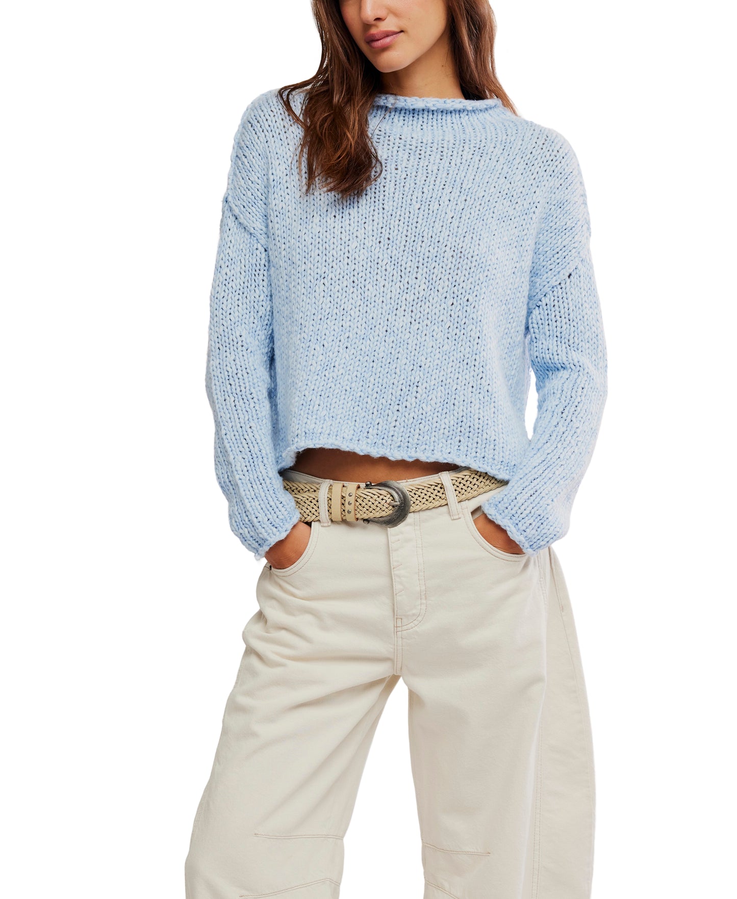 Opal Rollneck Knit Jumper - Blue