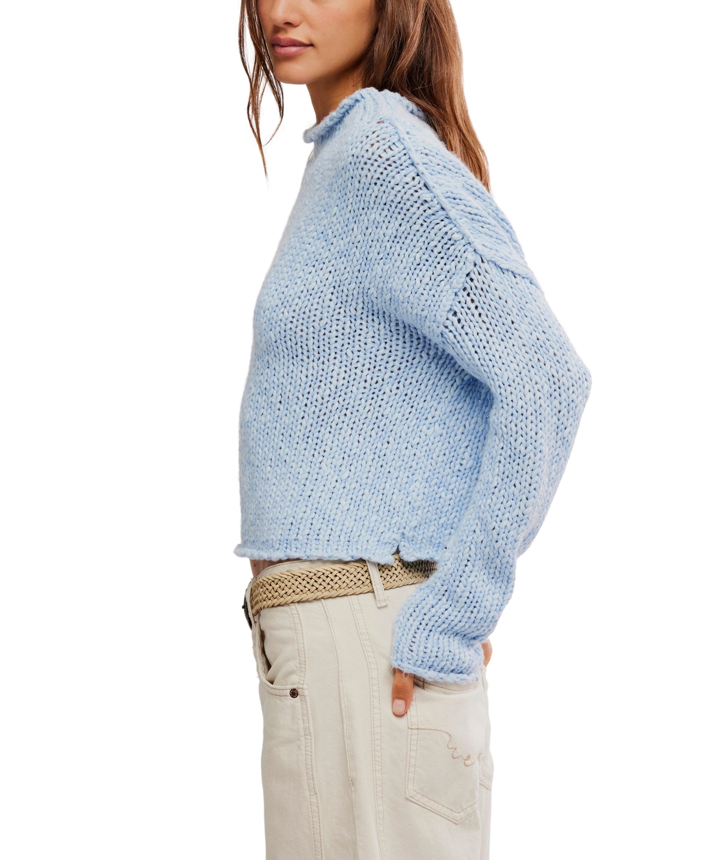 Opal Rollneck Knit Jumper - Blue
