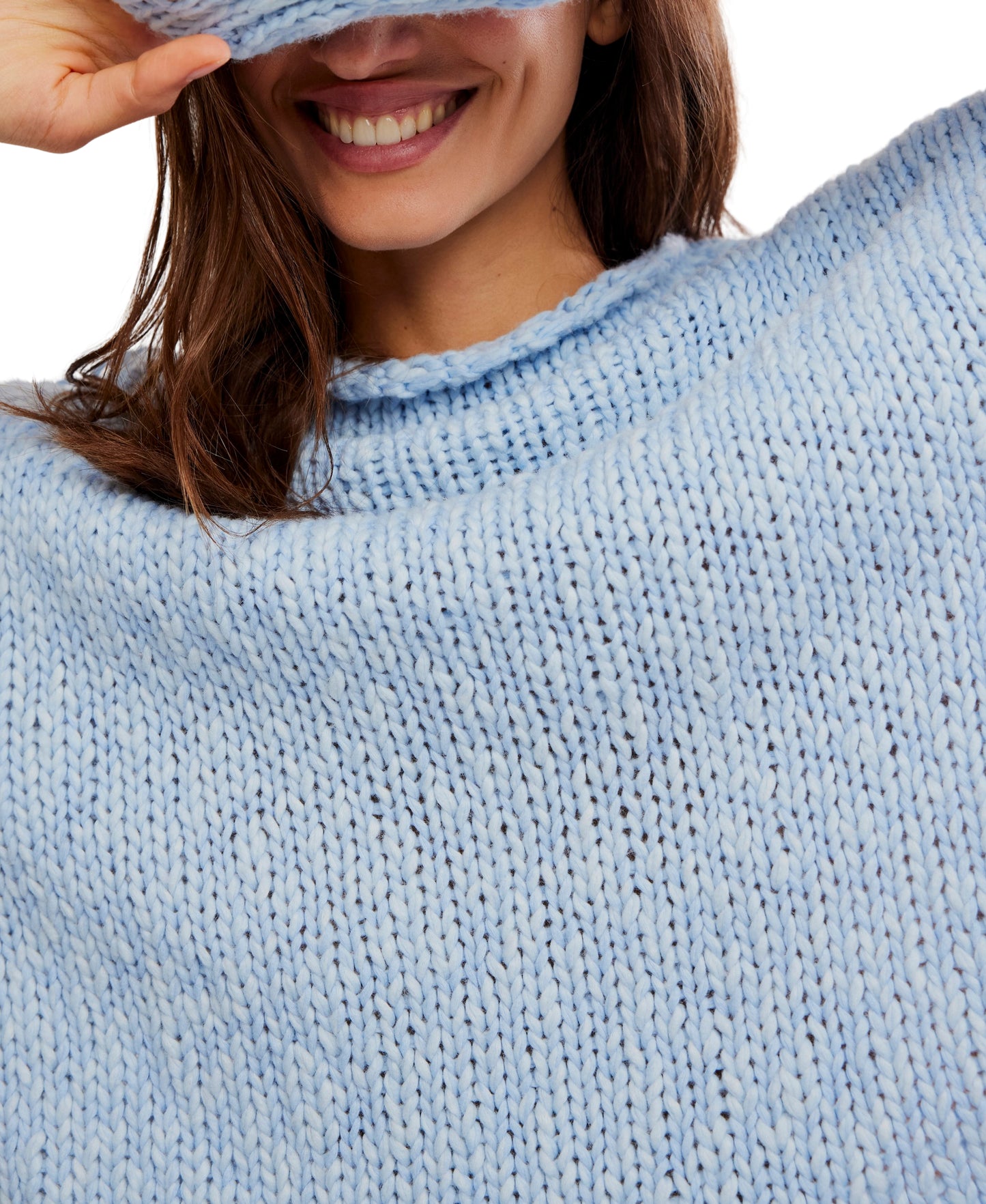Opal Rollneck Knit Jumper - Blue