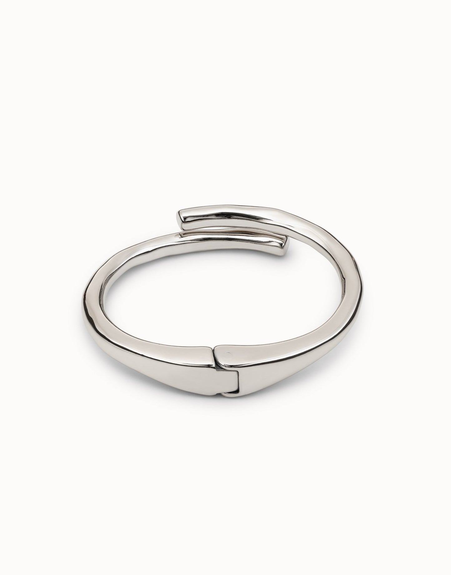 Tubular Shaped Bangle Bracelet - Silver