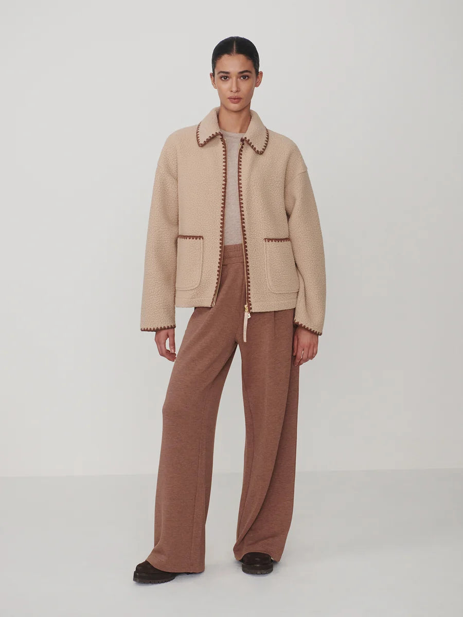 Ruiko Zip-Through Fleece - Light Taupe