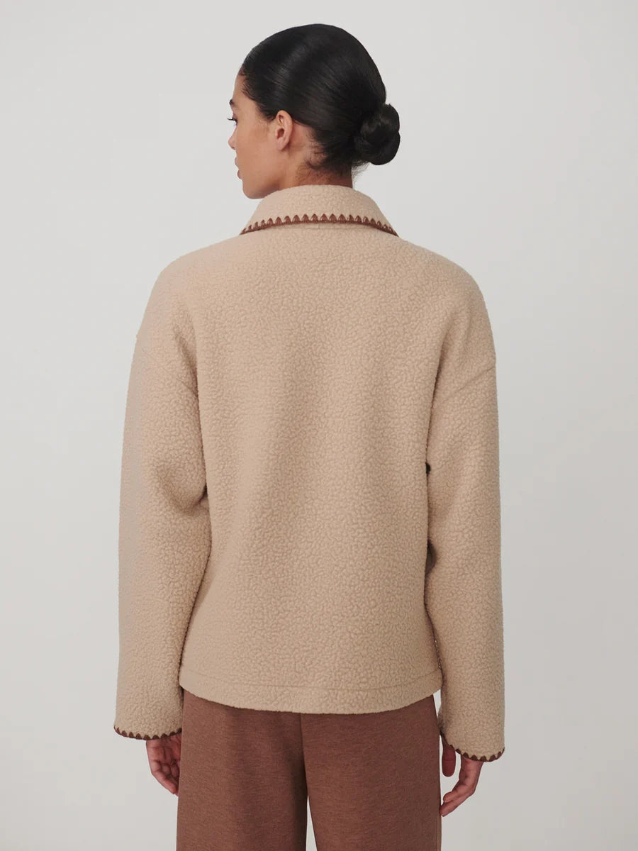 Ruiko Zip-Through Fleece - Light Taupe