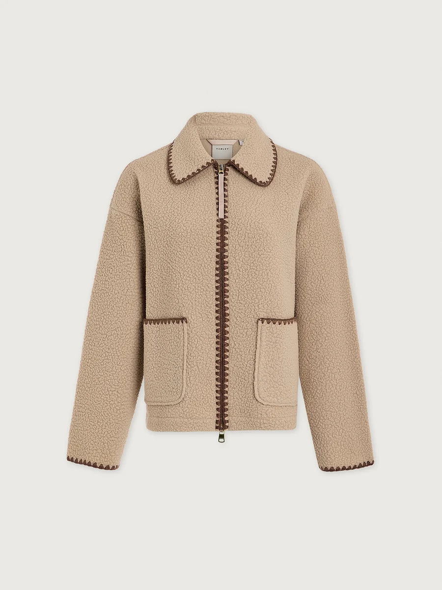 Ruiko Zip-Through Fleece - Light Taupe
