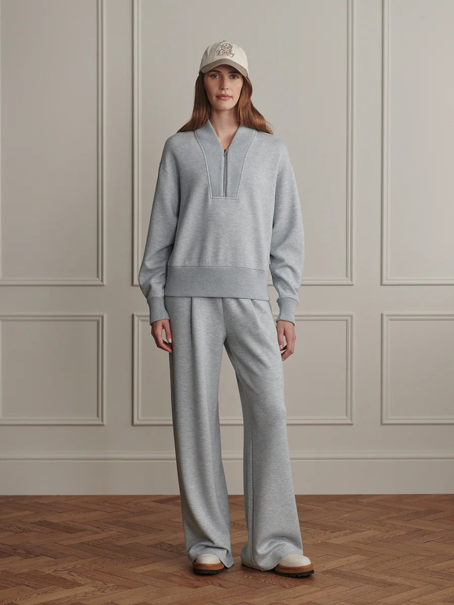 Sally Half-Zip Sweat -  Blue Green Marl