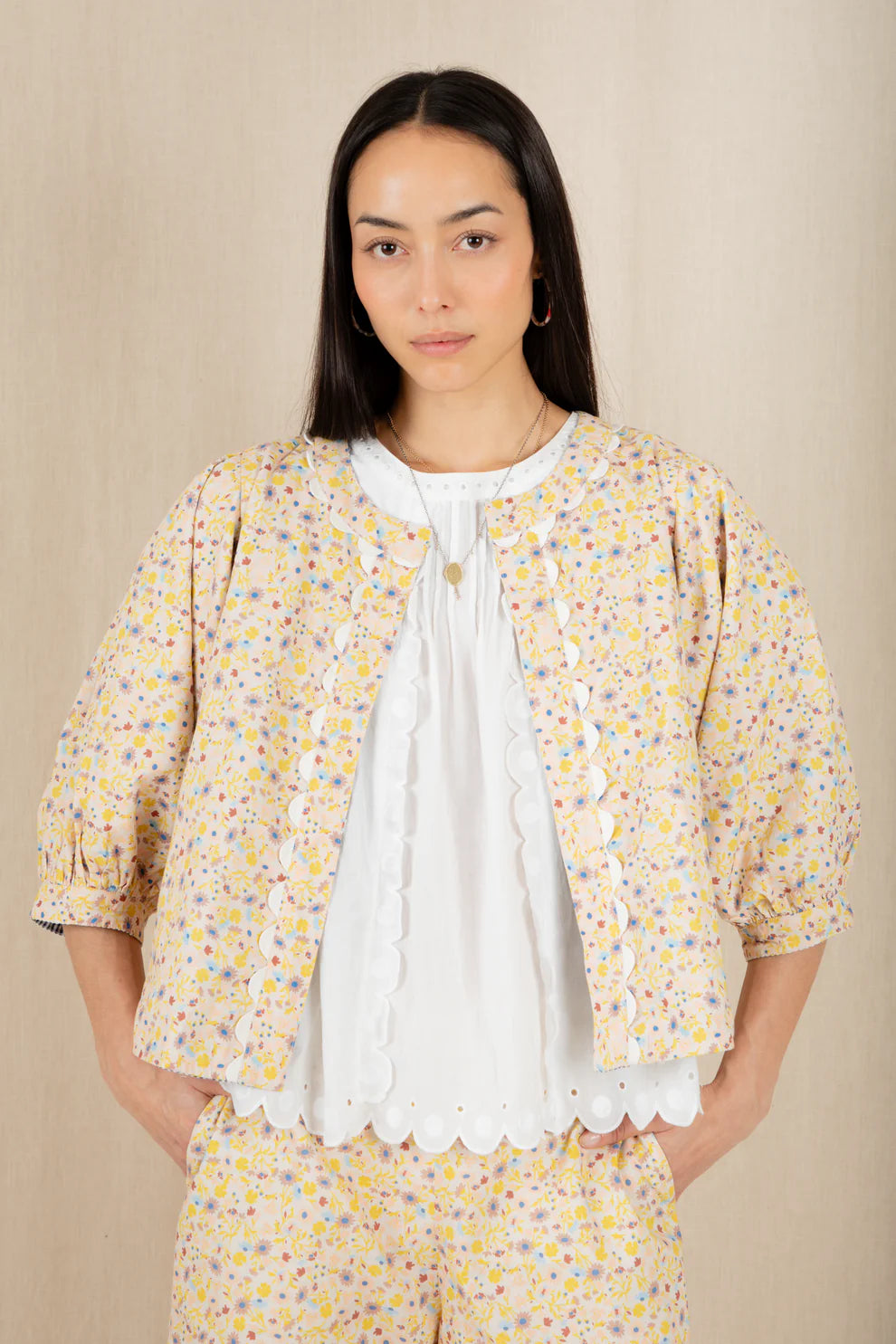 Vida Reversible Jacket - Navy / Lemon Zest