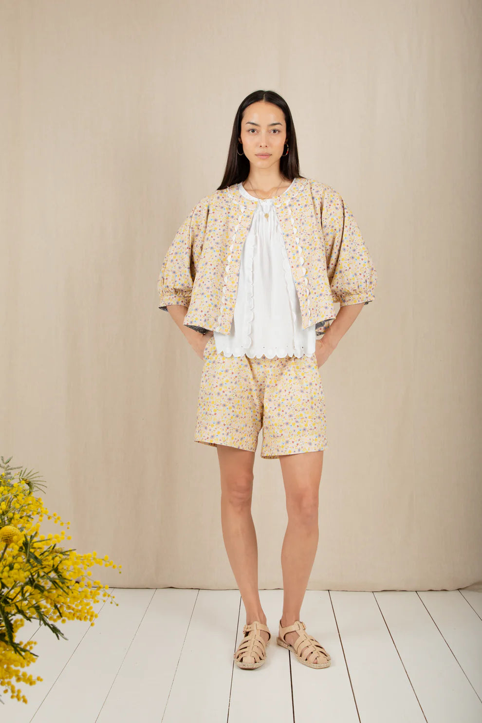 Vida Reversible Jacket - Navy / Lemon Zest