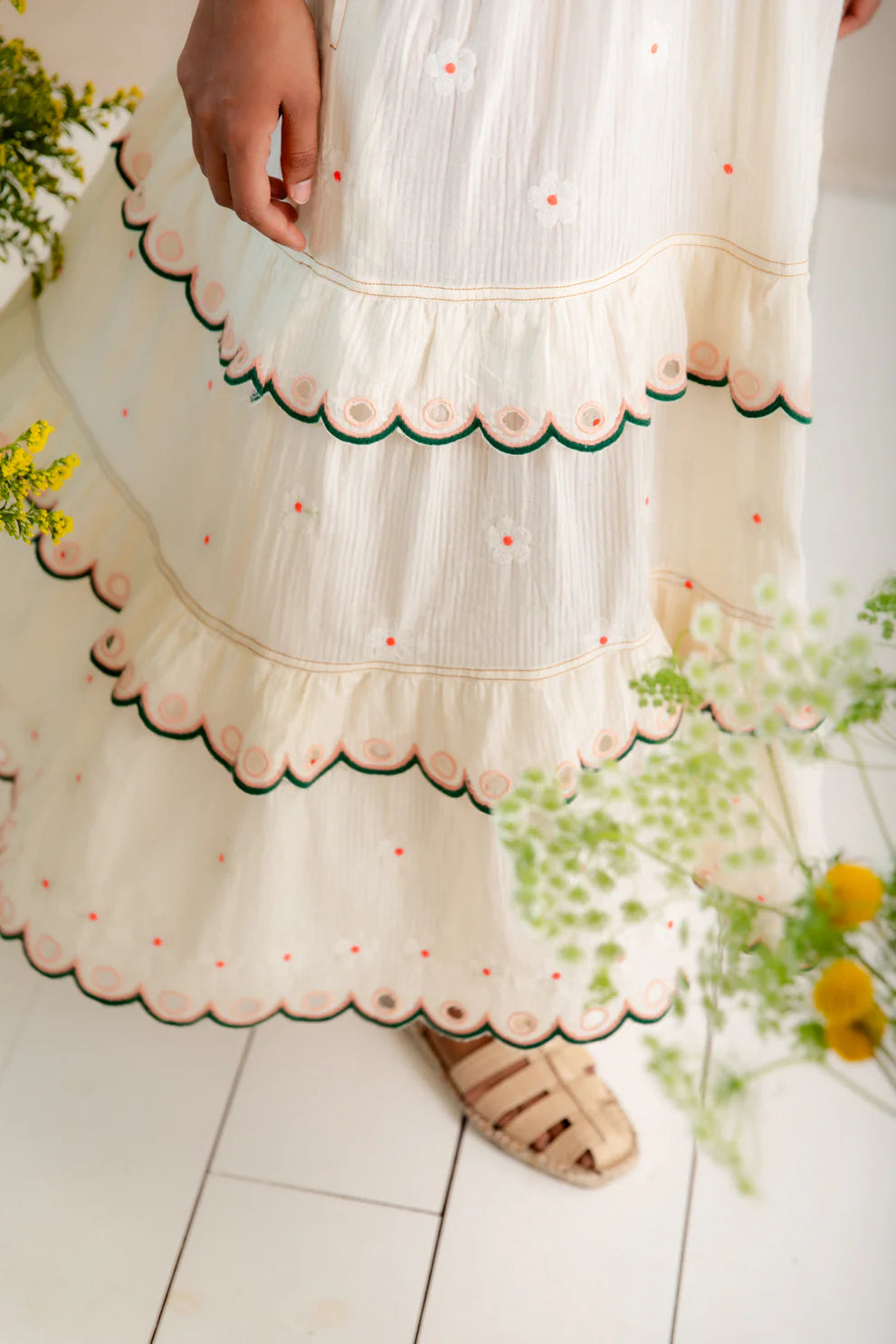 Winona Dress - Ecru Multi