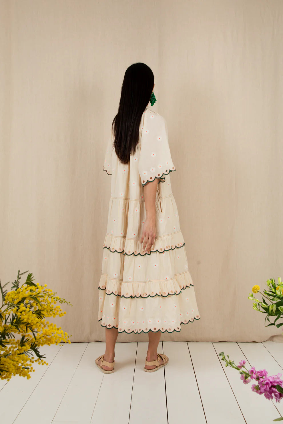 Winona Dress - Ecru Multi
