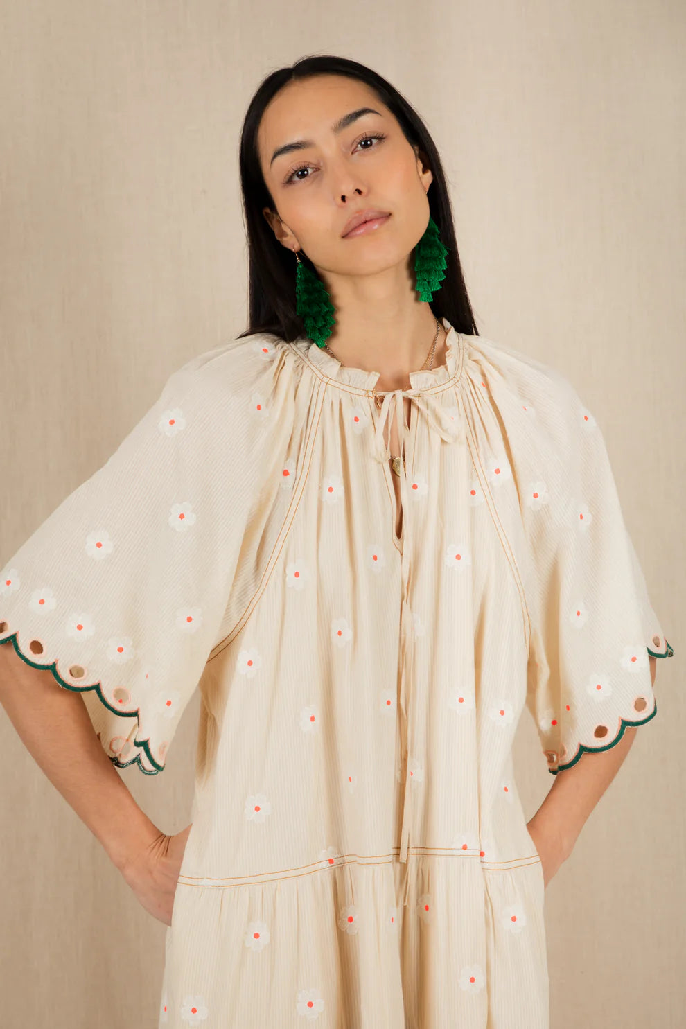Winona Dress - Ecru Multi